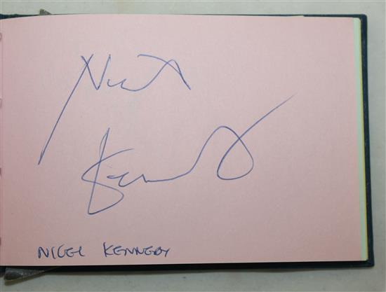 Five autograph albums and two albums of signed photos of 1980s-90s pop stars and celebrities